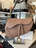 Christian Dior Saddle Bag in Nude Blush