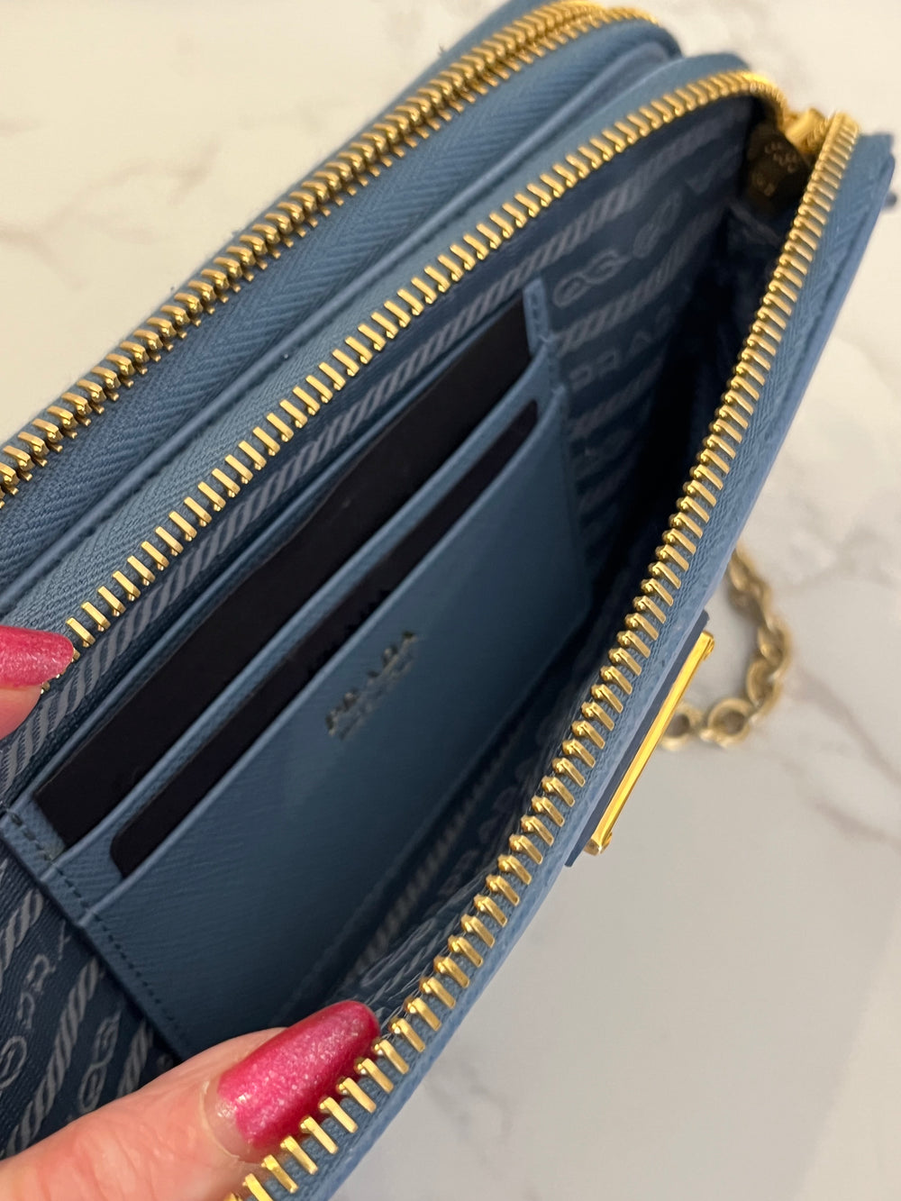 Pre Loved Prada Triangle Mini Pouch (as new)