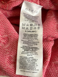 Pre Loved Gucci Pink GG Logo Knit Dress Size S (excellent)
