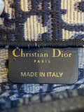 Christian Dior Large Book Ecru & Blue Oblique Tote (as new)