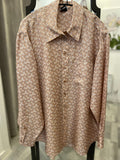 Pre Loved Burberry Peach Silk TB Blouse Size 10 -Oversized (excellent)