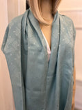 Pre Loved Mulberry Silk & Cotton Tree Logo Scarf (excellent)