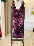 Dolce & Gabbana Purple Leopard Silk Dress IT 42 (UK 8)