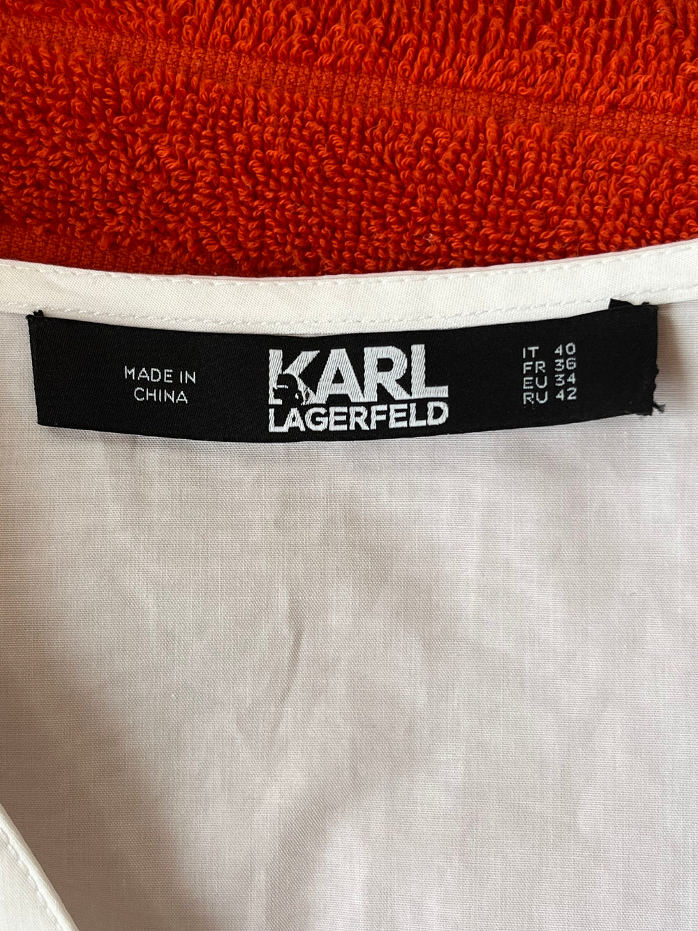 Pre Loved Karl Lagerfeld Ruffle Sleeve Top