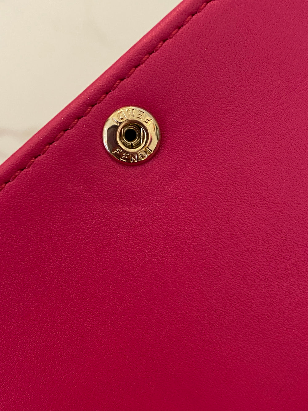 Pre Loved Fendi Patent Magenta Wallet on Chain (as new)