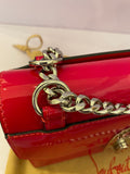 Pre Loved Christian Louboutin Mini Elisa Shoulder Bag in Pink Patent Leather (as new)