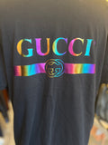 Pre Loved Gucci Unisex Black & Iridescent T-Shirt size M (new)
