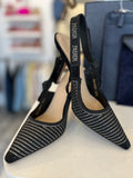 Christian Dior Black & Crystal J'Adior Slingback Pumps UK 4.5