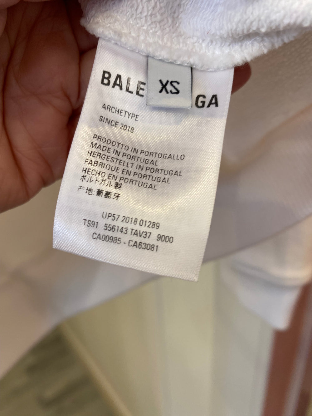 Balenciaga Oversized White Hooded Sweatshirt Size X-Small