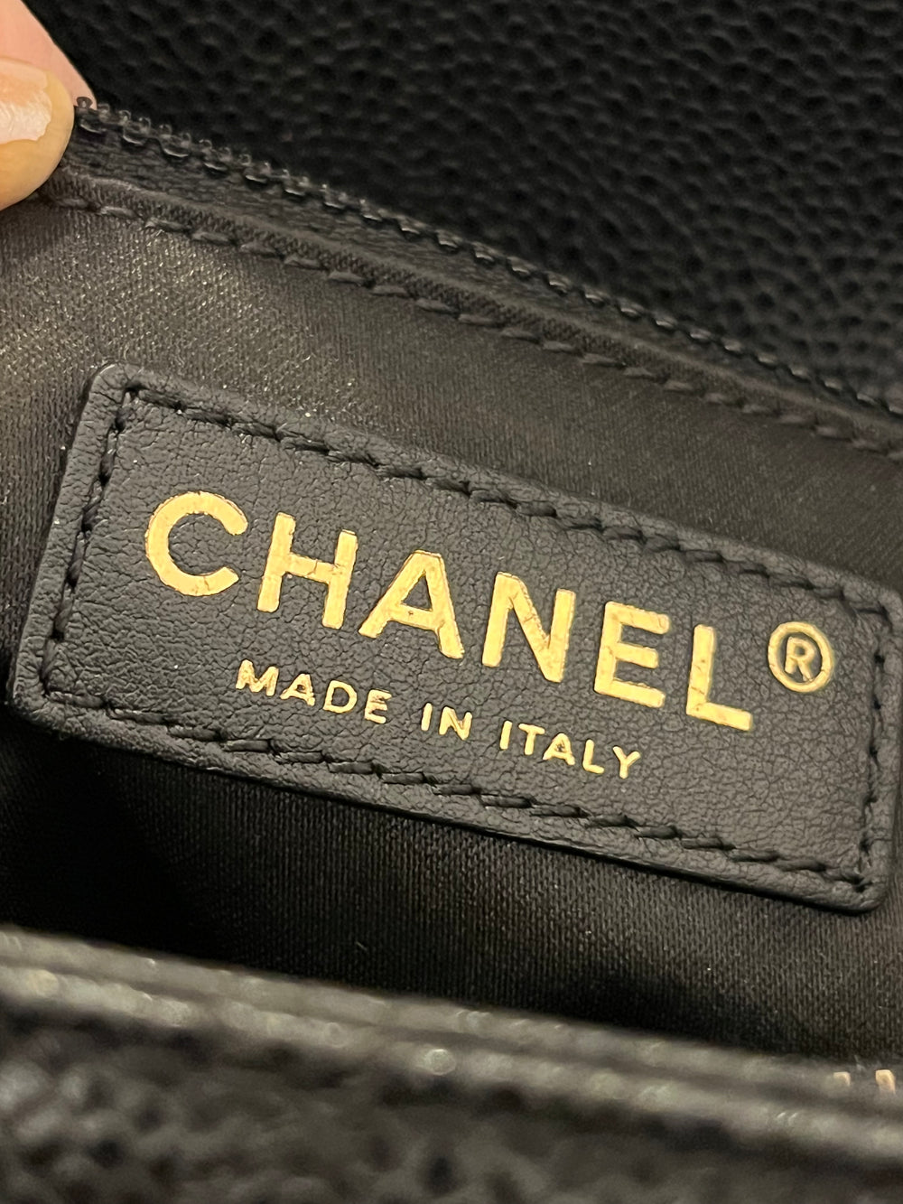 Pre Loved Chanel GST Grand Shopper Tote in Black Cavier Leather - Excellent
