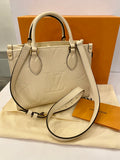 Pre Loved Louis Vuitton Cream On The Go PM Tote (as new)