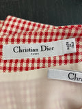 Pre loved Vintage Christian Dior Dogtooth Red Skirt uk12.