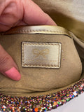 Pre Loved Anya Hindmarch “Valorie”  Glitter Clutch Bag (excellent)