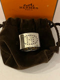 Pre loved Hermes Evelyne Palladium Scarf Ring