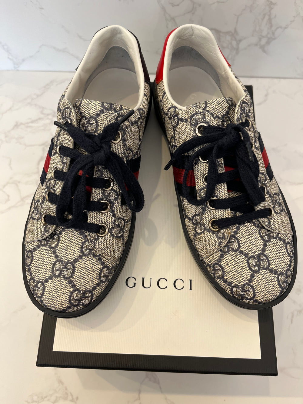 Preloved Children’s Ace GG Monogram Sneakers size 31