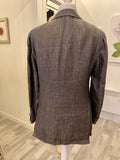 Pre Loved Loro Piana Grey Linen Blazer size 46 uk14