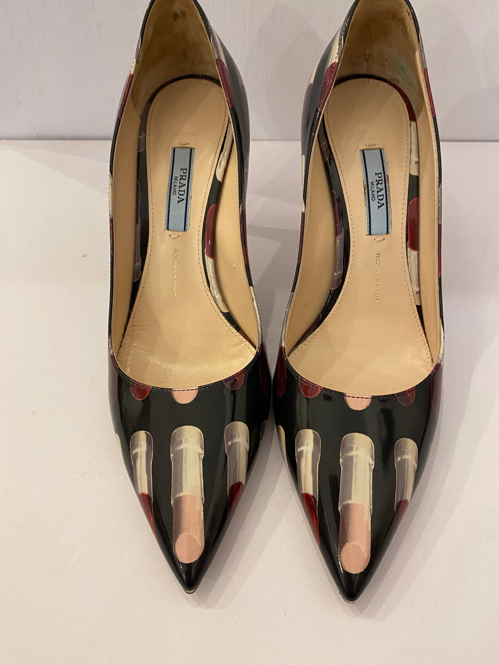 Prada Lipstick Patent Shoes Size 5 (Fit Uk 5.5)