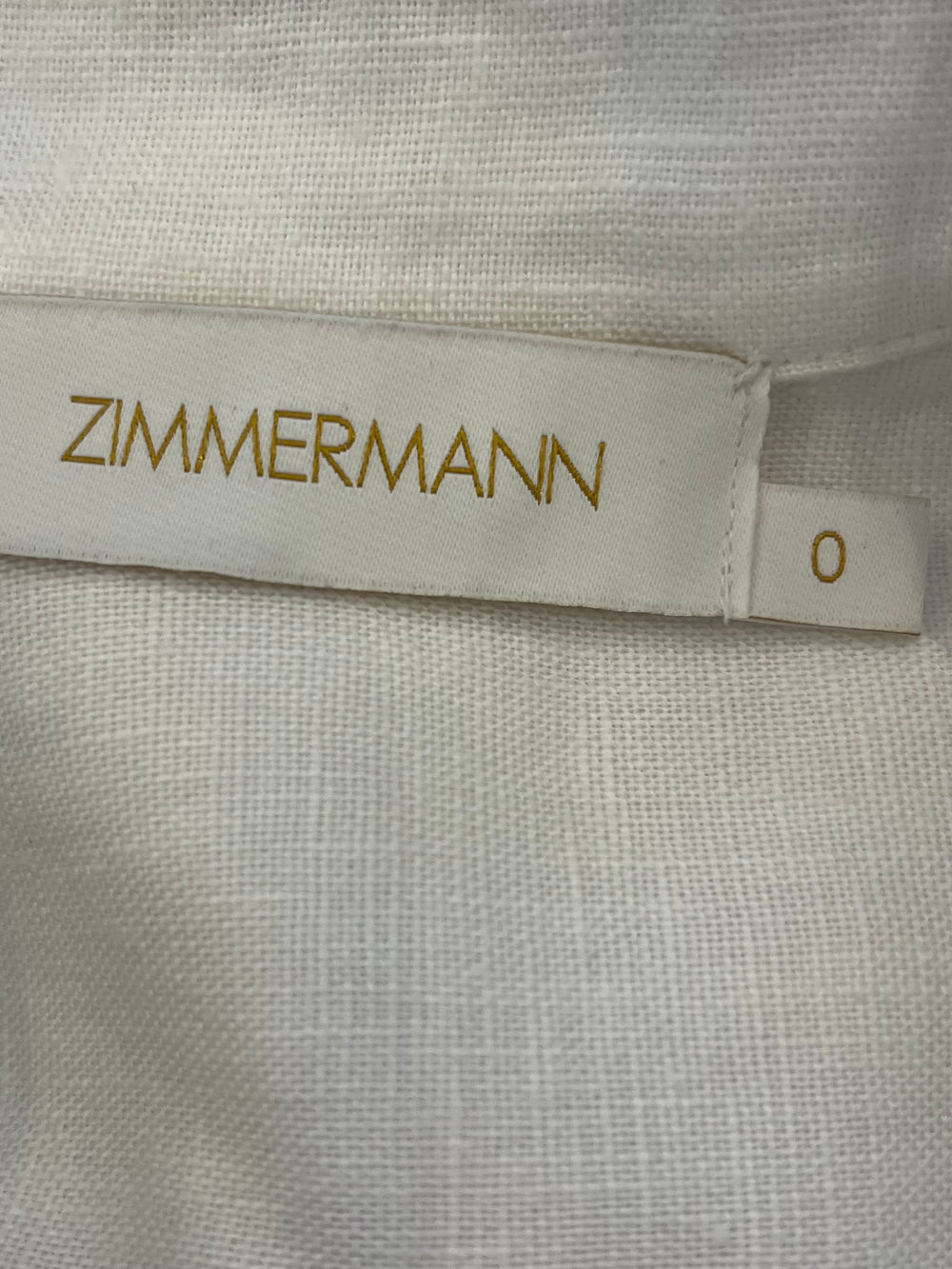 Pre Loved Zimmerman Multicoloured Linen Dress UK 6