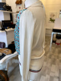 Pre Loved Hermes Cream Silk & Cotton Knit Halter Top size 38 / uk10