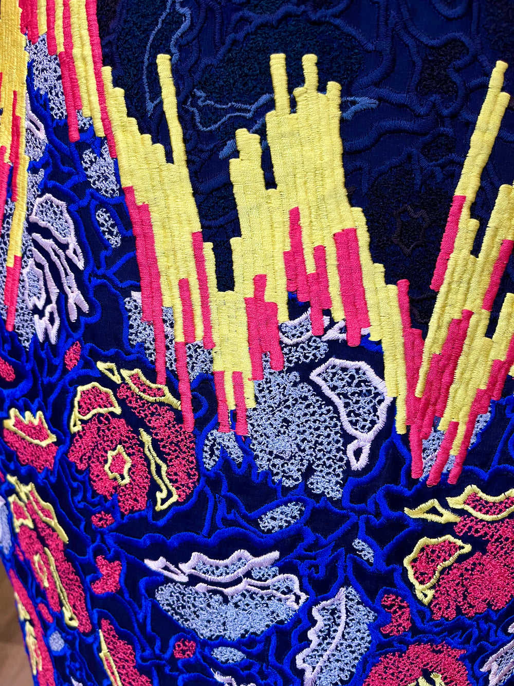 Pre Loved Peter Pilotto Embroidered Silk Skirt  uk10