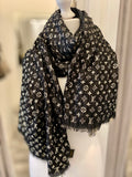 Louis Vuitton “So Glitter” Monogram Stole in Black & Gold