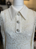 Pre Loved Dolce & Gabbana Ivory Lace Dress size 44 uk 12 (Excellent)