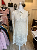 Pre Loved Dolce & Gabbana Ivory Lace Dress size 44 uk 12 (Excellent)