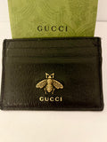 Pre Loved Gucci Animalier Card Case in Black Leather