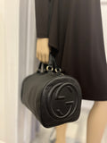 Pre Loved Gucci Soho Boston Bag in Black Leather (excellent)