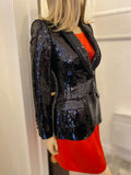 Pre Loved Dolce & Gabbana Sequin Black Jacket size 38 fits uk8 (excellent)