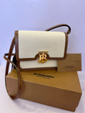 Pre Loved Burberry TB Canvas & Leather Crossbody Bag (As New)