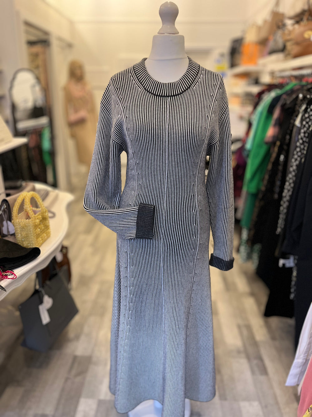 Pre Loved Joseph Wool Blend Heavy knit Maxi Dress size M (as new)