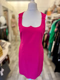 Pre Loved Versace Pink Reverse Sweetheart Safety Pin Dress size 42 uk10 (new)