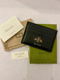 Pre Loved Gucci Animalier Card Case in Black Leather