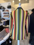 Pre Loved Hermes Jean Paul Gaultier Multicolour Silk  & Cotton Blazer size 36 uk8 (excellent)