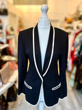 Pre Loved Hermes Black & Cream Blazer size 36 uk8 (excellent)