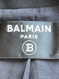 Pre Loved Balmain Double Breasted Black Wool Blazer size 42 fits uk12 (excellent)
