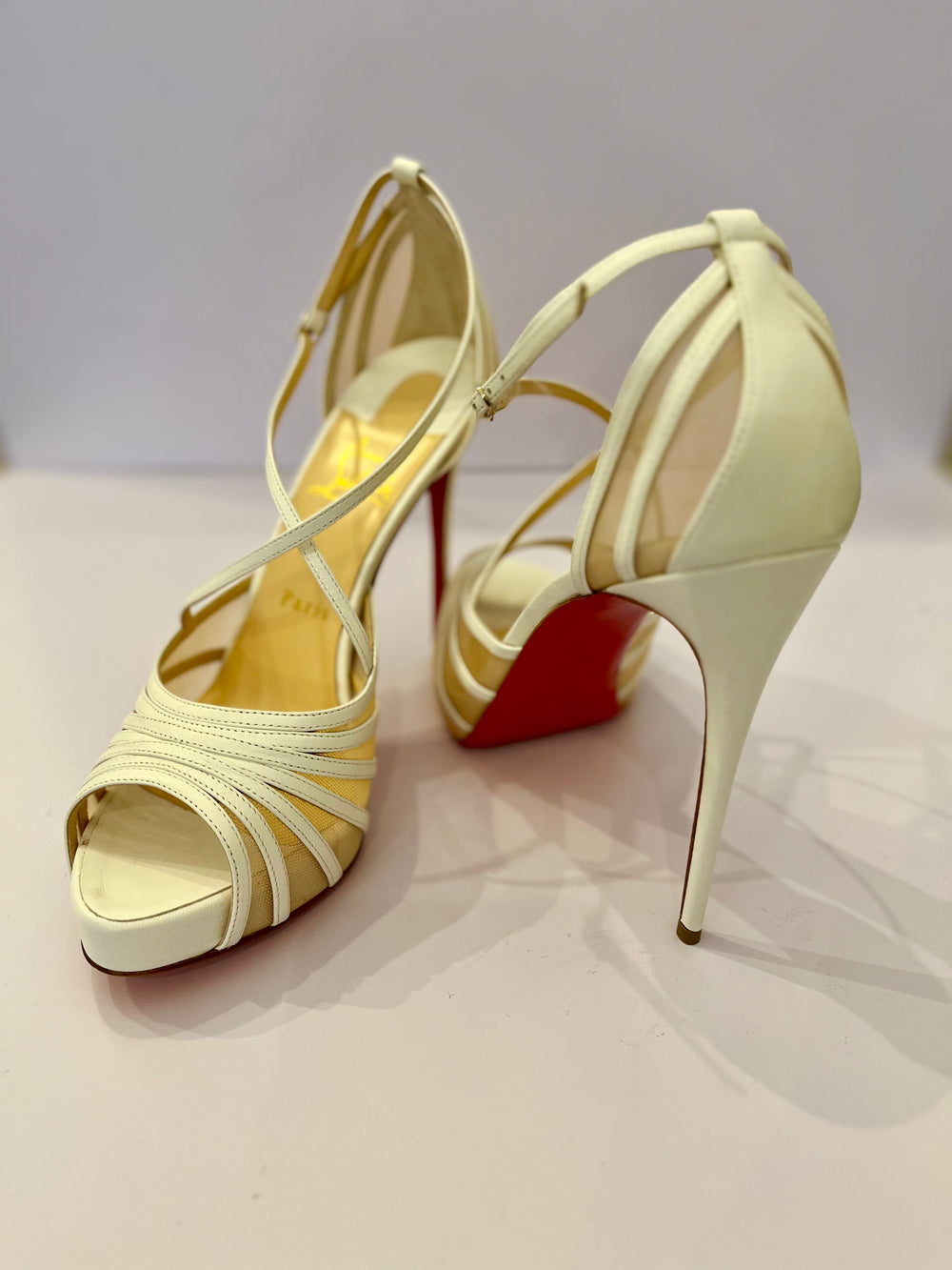 Pre Loved Christian Louboutin Filamenta 120 Strappy Heels UK 6.5 (New)