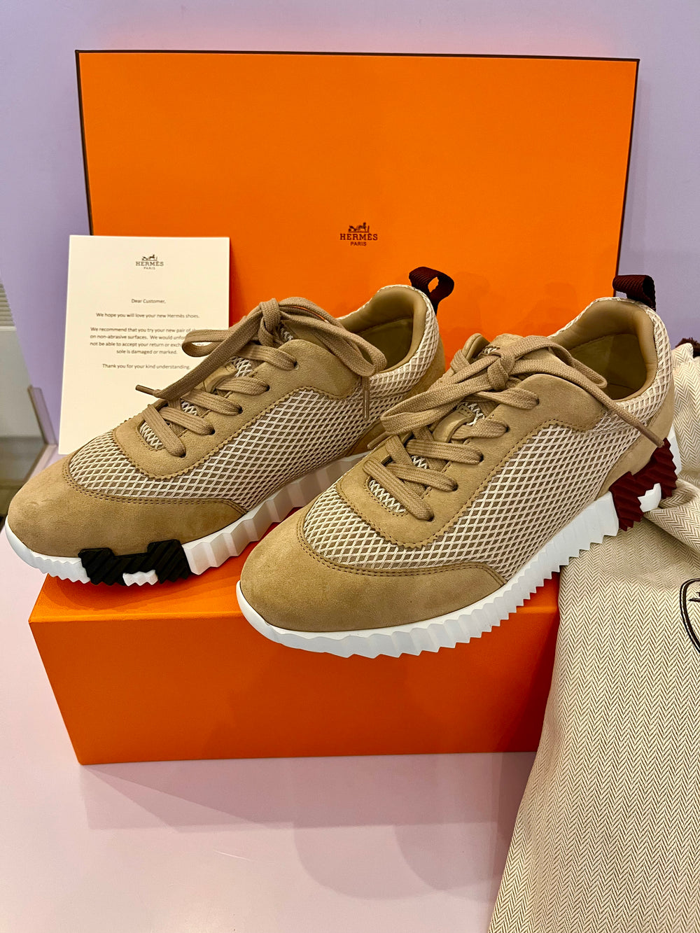 Pre Loved Hermes Bouncing Trainers uk5 (as new)