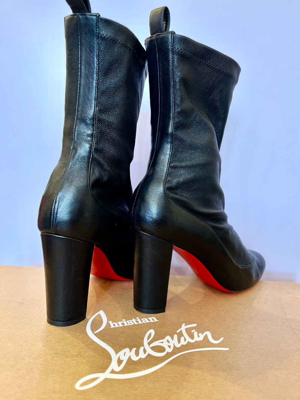 Pre Loved Christian Louboutin Gena Nappa Stretch Boots uk 5