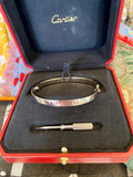 Pre Loved Cartier 18ct White Gold Love Bracelet Classic Model 19cm (Pristine) SALE