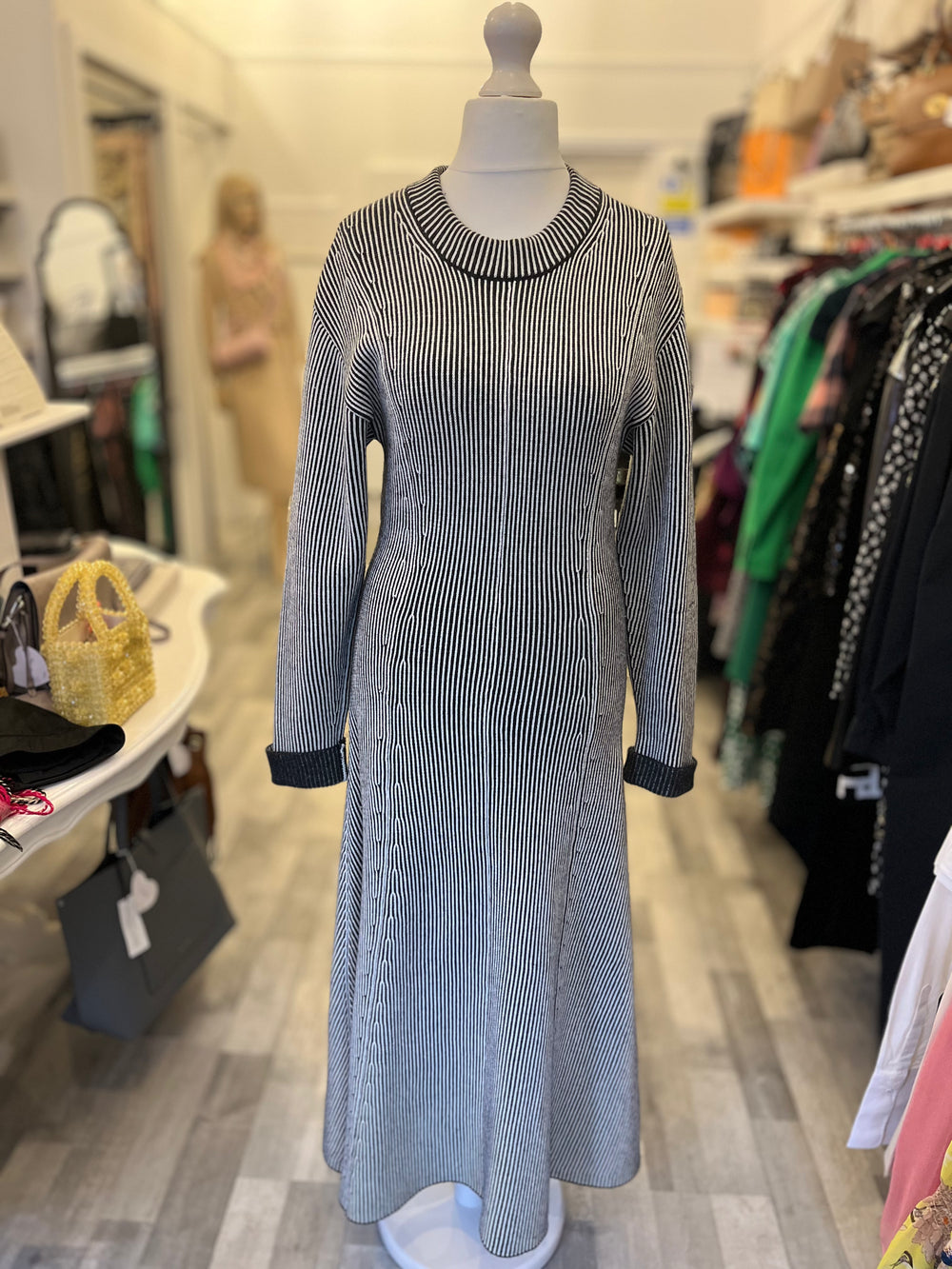 Pre Loved Joseph Wool Blend Heavy knit Maxi Dress size M (as new)