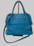 Hermes Bolide in Blue Jean