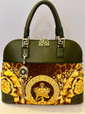 Pre Loved Versace “Vanitas Athena” Bag with Leopard Baroque Velvet (as new)