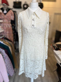 Pre Loved Dolce & Gabbana Ivory Lace Dress size 44 uk 12 (Excellent)