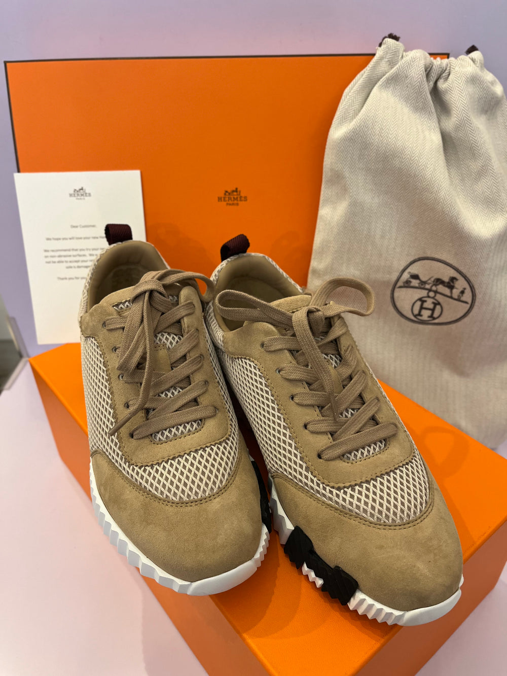 Pre Loved Hermes Bouncing Trainers uk5 (as new)