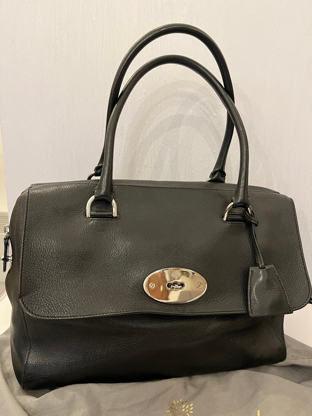 Pre Loved Mulberry Del Rey in Black Calf Leather