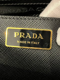 Pre Loved Prada Black Saffiano Lux Two Way Double Zip Tote