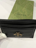 Pre Loved Gucci Animalier Card Case in Black Leather