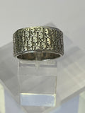 Pre Loved Dior Hallmarked Silver Broad Band Ring